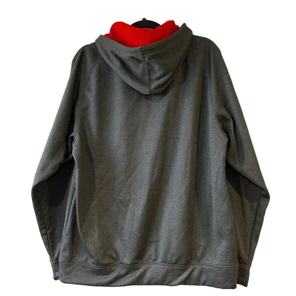 Chicago Blackhawks Sweatshirt Mens Large Gray 1/4 Zip Fleece Sweater Hockey NHL - Picture 5 of 8